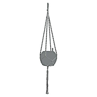 Lechuza Blumenampel Makramee Boho (Länge: 90 cm, Baumwolle, Grau)