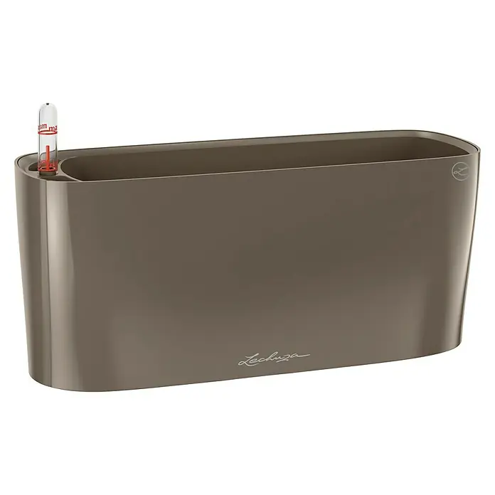 Lechuza Pflanzkasten Delta - Außenmaß (L x B x H): 30 x 11 x 13 cm, Kunststoff, Taupe - Hier ist ein Lechuza Pflanzkübel in einem eleganten Design. Perfekt für den Innen- und Außenbereich, mit integriertem Bewässerungssystem.