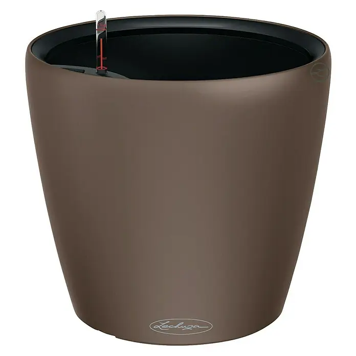 Lechuza Classico Pflanztopf Color LS - Außenmaß (Ø x H): 43 x 39 cm, Kunststoff, Muskat - Dieser hochwertige Lechuza Blumentopf in elegantem Braun ist ideal für Zimmerpflanzen und sorgt für optimale Bewässerung.