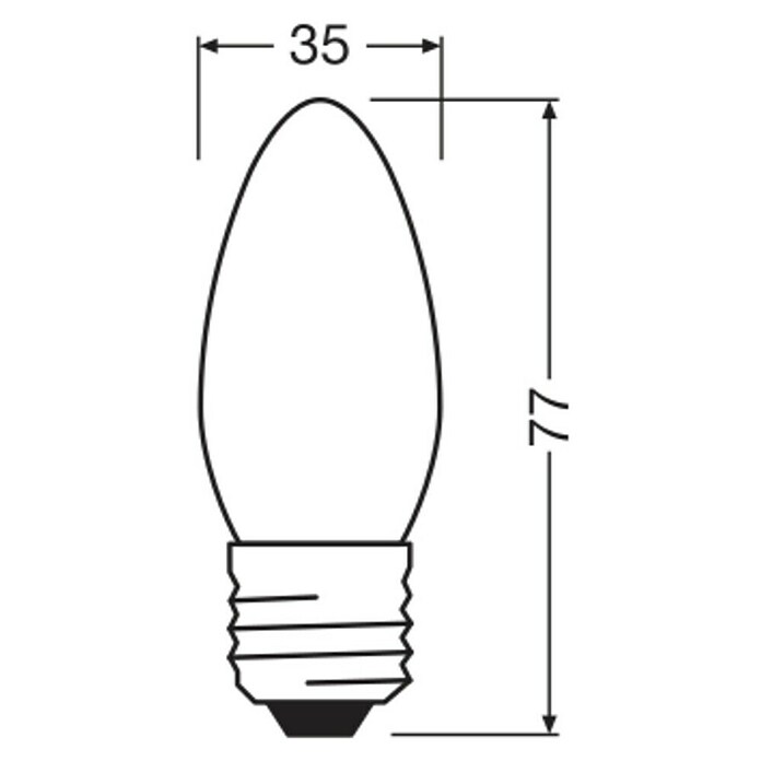 Osram Star LED-Lampe Classic B (E27, Nicht Dimmbar, Warmweiß, 470 lm, 3,4 W) | BAUHAUS