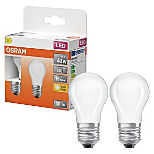 Osram Star Set LED sijalk Classic P (E27, Ni mogoče zatemniti, Toplo bela, 470 lm, 3,4 W, 2 kos)
