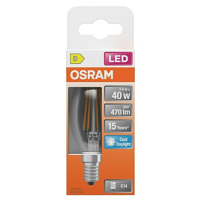 Osram Star LED žarulja Classic B  (E14, Bez prigušivanja, 470 lm, 3,4 W) | BAUHAUS