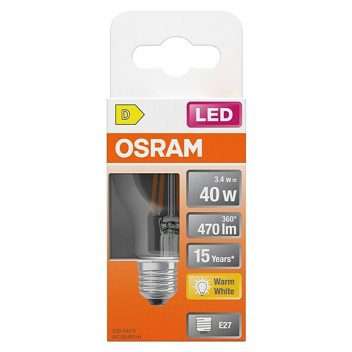 Osram LED-Lampe Classic P (E27, 3,4 W, 470 lm) | BAUHAUS