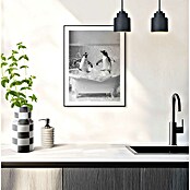 Reinders Bild Slim Frame Black (Penguin Party, B x H: 30 x 40 cm) | BAUHAUS