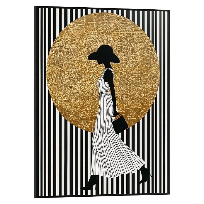 Reinders Bild Slim Frame Black (Walking Lady, B x H: 30 x 40 cm) | BAUHAUS