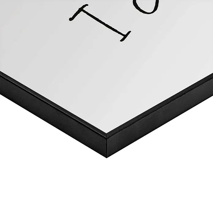 Reinders Bild Slim Frame Black - Cooking Kisses, B x H: 30 x 40 cm - Nahaufnahme eines gerahmten Bildes mit Schrift, das eine minimalistische und moderne Ästhetik für jede Inneneinrichtung bietet.