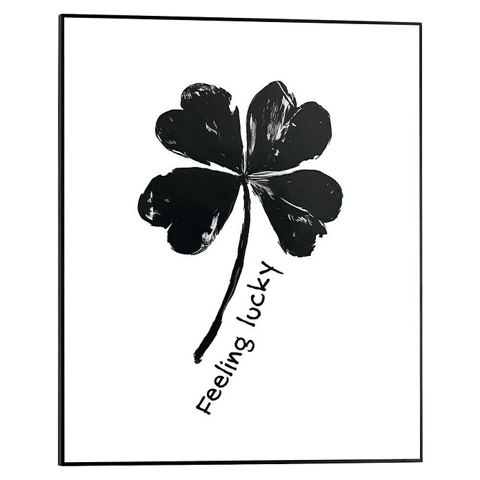 Reinders Bild Slim Frame Black (Feeling Lucky, B x H: 40 x 50 cm) | BAUHAUS