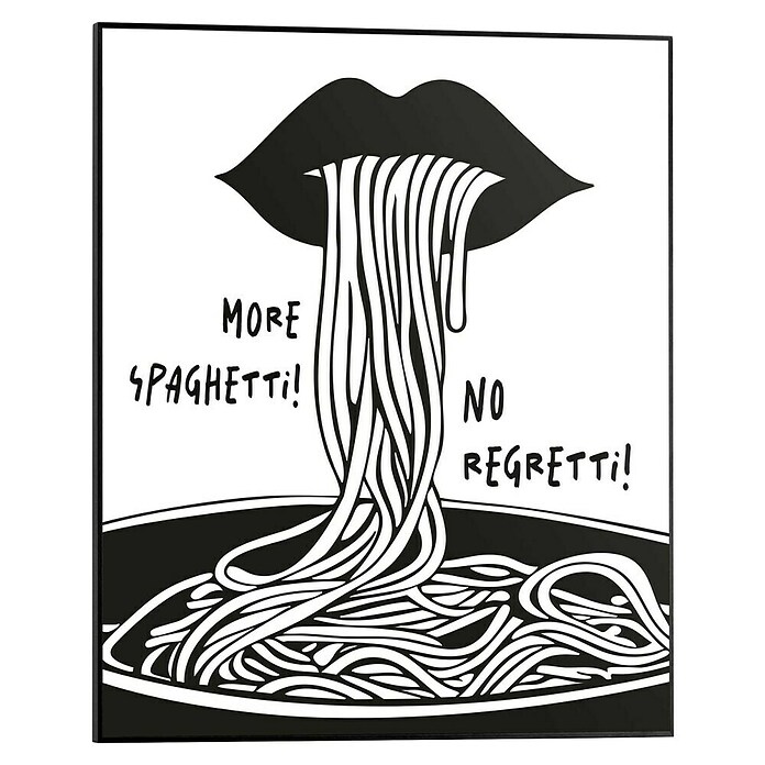 Reinders Bild Slim Frame Black (More Spaghetti, B x H: 40 x 50 cm) | BAUHAUS