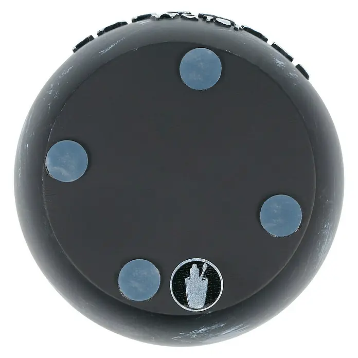 Venus Bath Zahnputzbecher - Polyresin, Schwarz/Weiß - Nahaufnahme der Unterseite einer eleganten, schwarzen Vase mit Füßen, die Stabilität und Stil vereint. Ein Must-Have für stilvolle Dekoration!