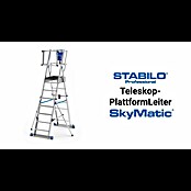 Krause Sprossen-Gelenk-Teleskopleiter Skymatic 3-5 Sprossen (Arbeitshöhe: 3,3 m, Anzahl Tritte: 5 Stk., Aluminium) | BAUHAUS