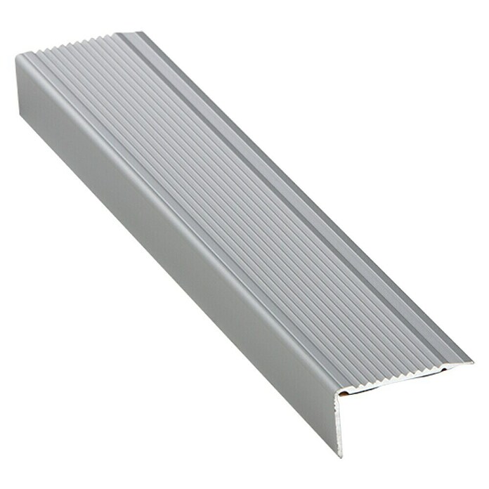 Perfil para escalera autoadhesivo (2,5 m x 45 mm x 22 mm, Aluminio, Mate)