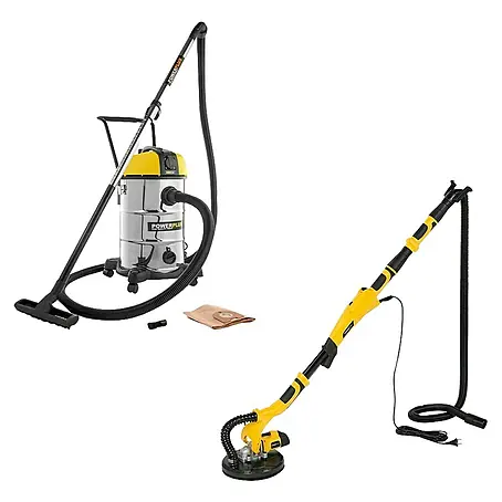 PowerPlus  Lijadora de pared y techo POWX04761 + aspirador POWX3240