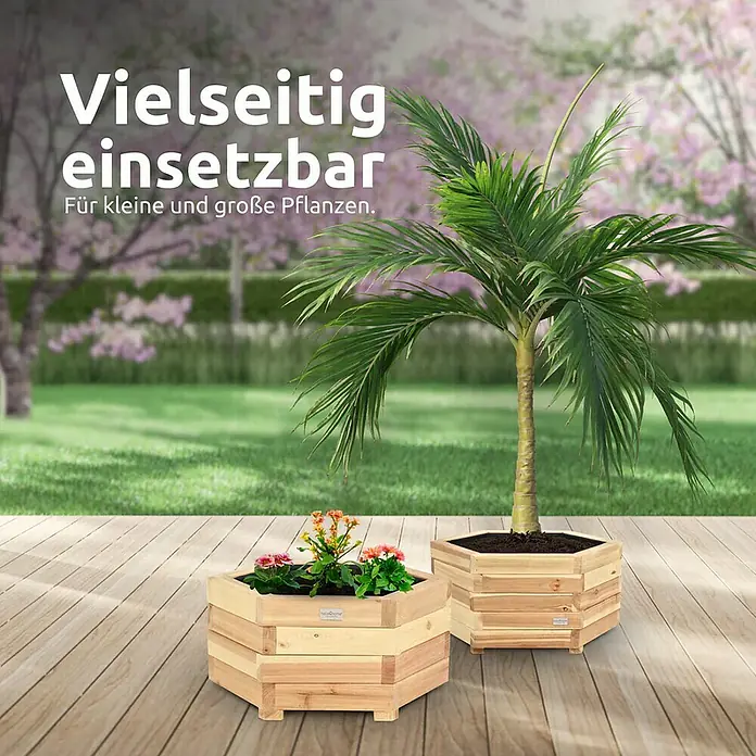 holz4home Pflanzkübel eckig - Holz - Vielseitig einsetzbarer Pflanzkasten aus Holz für kleine und große Pflanzen. Ideal für Garten, Balkon oder Terrasse, um Pflanzen stilvoll zu präsentieren.