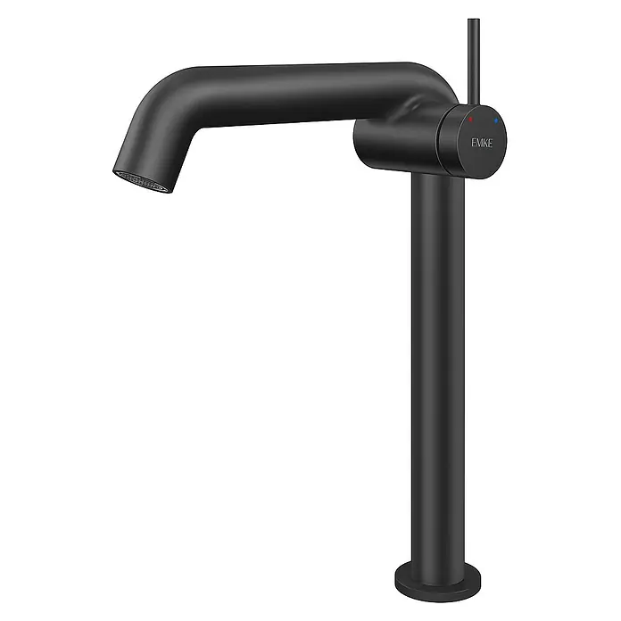 Emke Waschtischarmatur - Schwarz, Matt - Schwarzer EMKE Wasserhahn mit minimalistischem Design für moderne Badezimmer. Perfekt für stilvolle Waschtische.