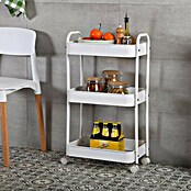 Versa Carro con ruedas (30 x 46 x 76 cm, Acero, Blanco) | BAUHAUS