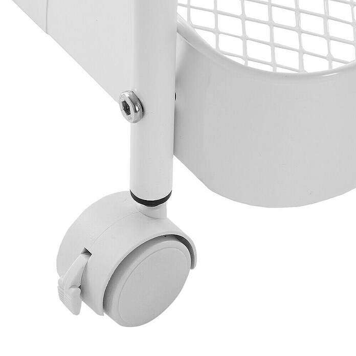 Versa Carro con ruedas (30 x 46 x 76 cm, Acero, Blanco) | BAUHAUS