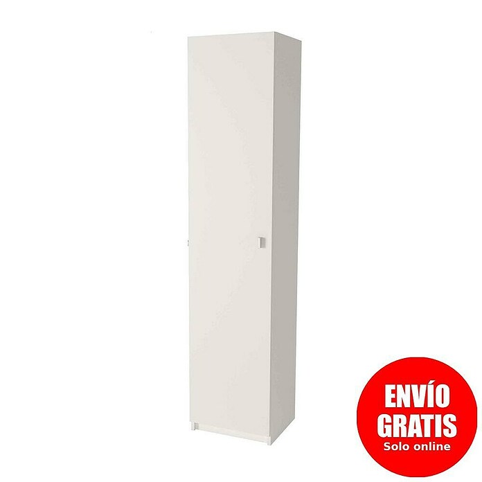 Meka Block Armario multiusos de madera K-8002 (35,6 x 40 x 180 cm, Blanco, Número de puertas: 1 ud., Espesor: 16 mm) | BAUHAUS