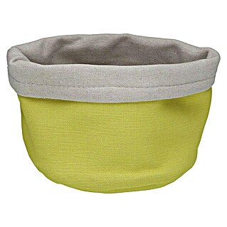Cesta de tela (L x An x Al: 17 x 14 x 10 cm, Amarillo)