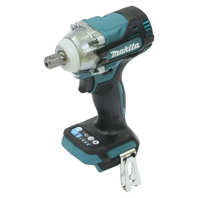Makita LXT 18V Akku-Schlagschrauber DTW301Z - 18 V, Ohne Akku, 330 Nm - Nahaufnahme eines Makita Akku-Schlagschraubers mit robustem Design, ideal für schwere Schraubarbeiten und industrielle Anwendungen.