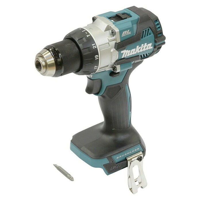 Makita LXT 18V Taladro atornillador percutor de batería DHP489 (18 V, Sin batería, 73 Nm) | BAUHAUS