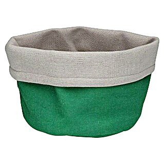 Cesta de tela (L x An x Al: 17 x 14 x 10 cm, Verde)