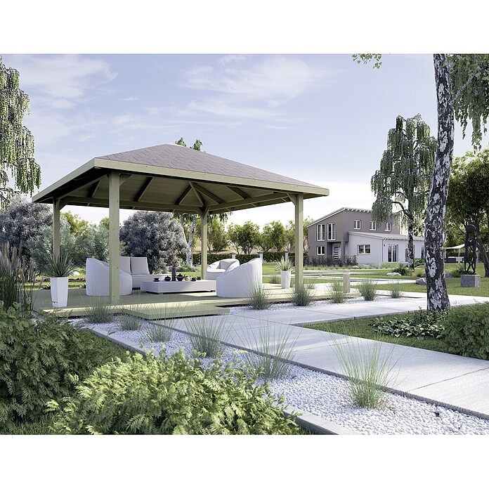 Weka Pavillon (L x B: 433 x 433 cm)