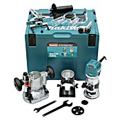 Makita Fresadora eléctrica RT0702CX2J (710 W, 10.000 r.p.m. - 34.000 r.p.m., Diámetro del portaherramientas: 6 mm - 8 mm) | BAUHAUS