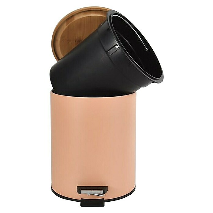 Spirella Cubo con pedal Adonis (3 l, Plástico, Melocotón) | BAUHAUS
