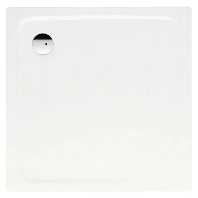 Kaldewei Duschwanne Superplan Classic 399-1 - L x B: 120 x 120 cm, Stahl, Weiß - Quadratische Duschwanne aus weißem Acryl mit zentralem Ablauf. Perfekt für moderne Badezimmer mit klaren Linien und einfacher Installation.