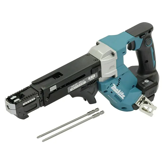 Makita LXT 18V Akku-Trockenbauschrauber mit Magazin DFR551Z - 18 V, Ohne Akku, 0 U/min - 6.000 U/min - Makita Akku-Magazinschrauber für effizientes Schrauben. Ideal für Trockenbau, mit Magazin für schnelle Serienverschraubungen.