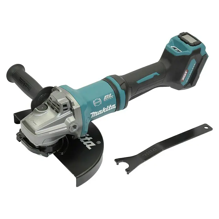 Makita XGT 40V max. Akku-Winkelschleifer GA038GZ - Ohne Akku, Durchmesser Scheibe: 230 mm - Akku-Winkelschleifer von Makita mit Akku und Werkzeug zum Wechseln der Schleifscheibe. Optimal für Arbeiten im Handwerk und der Industrie.