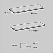 b!design Podna vinilna obloga SPC hrast Fortuna  (1.220 x 181 x 4,3 mm, Rustikalni pod) | BAUHAUS