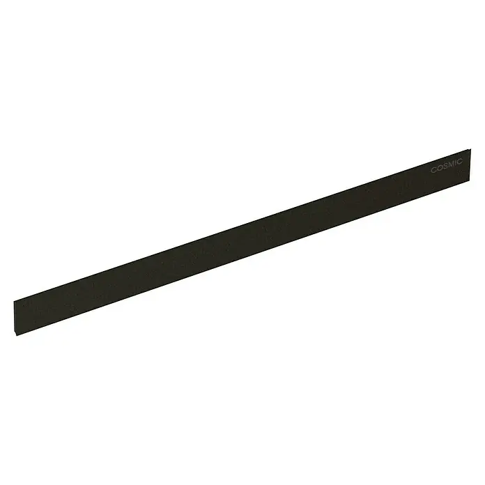 Cosmic Guía de pared Alife - Negro, L x An x Al: 0,4 x 40 x 2,7 cm - Vista inclinada de una caja cosmética gris de la marca Cosmic con el nombre de marca Cosmic. La caja sirve para guardar cosméticos.