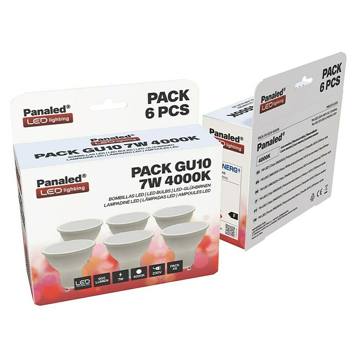 Panaled Pack bombillas LED (7 W, 600 lm, Blanco neutro, GU10) | BAUHAUS