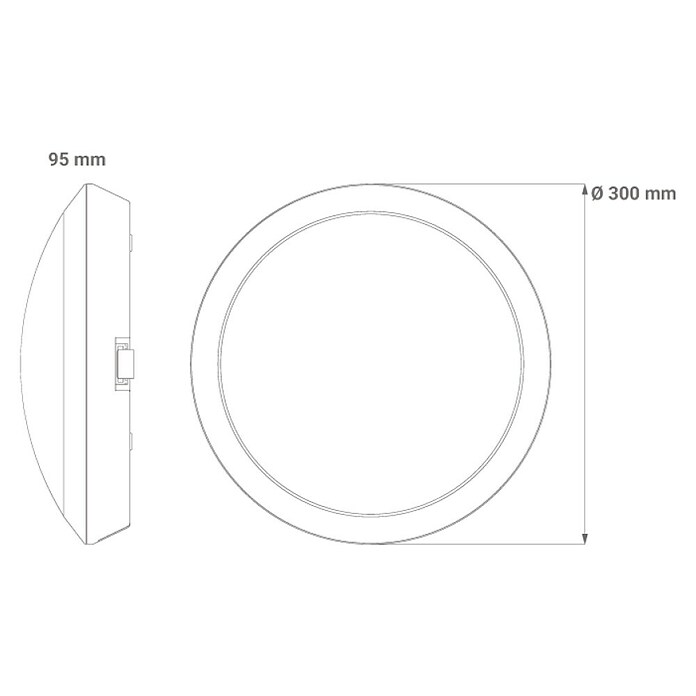 Green Tech LED stropna svetilka  (15 W, Bela, 30 cm) | 3078 - Wandleuchte Outdoor | CAJA - Outdoorleuchten Hochvolt | CAJ - Outdoorleuchten | CA - Beleuchtung | C - Elektro | BAUHAUS