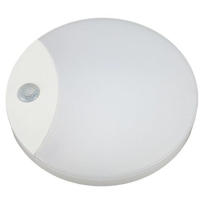 Green Tech Okrogla LED stenska in stropna svetilka s senzorjem  (16 W, Ø x V: 250 x 49 mm, Bela, Nevtralno bela) | 3078 - Wandleuchte Outdoor | CAJA - Outdoorleuchten Hochvolt | CAJ - Outdoorleuchten | CA - Beleuchtung | C - Elektro | BAUHAUS