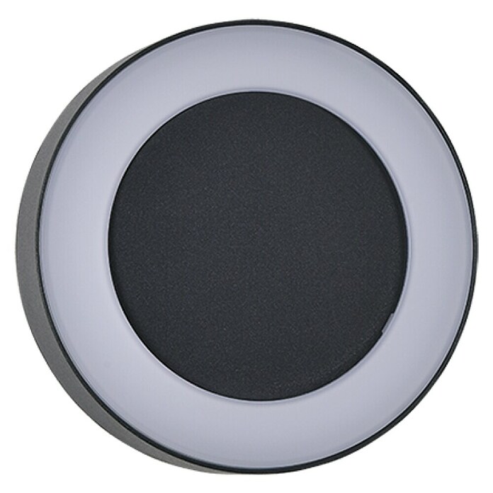 Green Tech Vanjska zidna LED svjetiljka Virginia  (12 W, Crna, IP54, Ø x V: 200 x 45 mm) | BAUHAUS