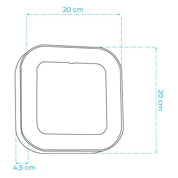 Green Tech Vanjska zidna LED svjetiljka Clara  (12 W, 200 x 200 x 45 mm, Crna, IP54) | BAUHAUS