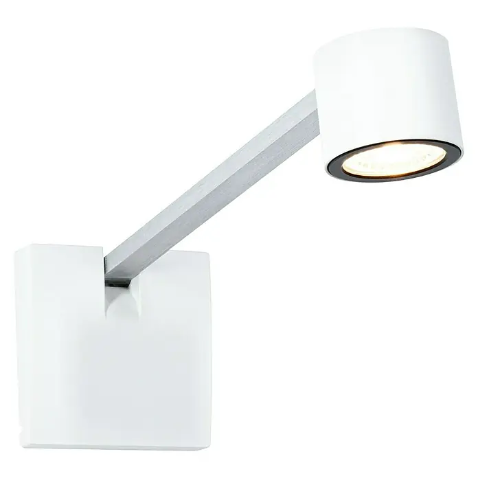 Paulmann LED-Bilderleuchte Set Adelia - 9 W, L x B x H: 28,5 x 8,5 x 8,5 cm, Alu gebürstet, Warmweiß - Moderne Wandleuchte mit weißem zylindrischem Lampenschirm und verstellbarem Arm für gezielte Beleuchtung. Ideal für Wohn- und Arbeitsbereiche.