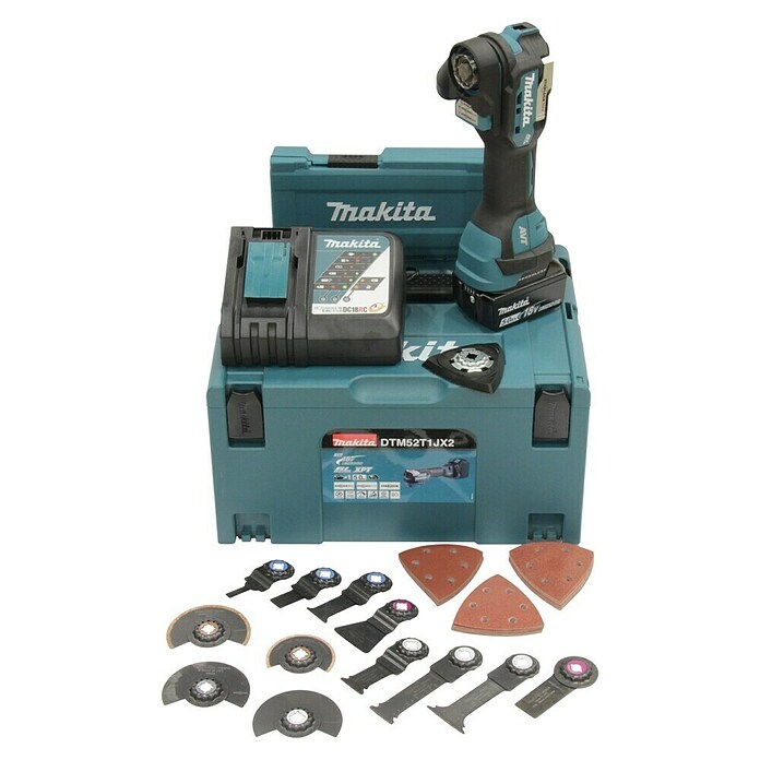 Makita LXT 18V Multiherramienta de batería DTM52RTJX2 (18 V, 1 batería) | BAUHAUS