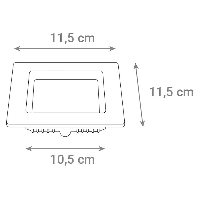 Green Tech LED ugradbena svjetiljka  (6 W, Topla bijela, Bijela, D x Š x V: 115 x 115 x 28 mm) | BAUHAUS