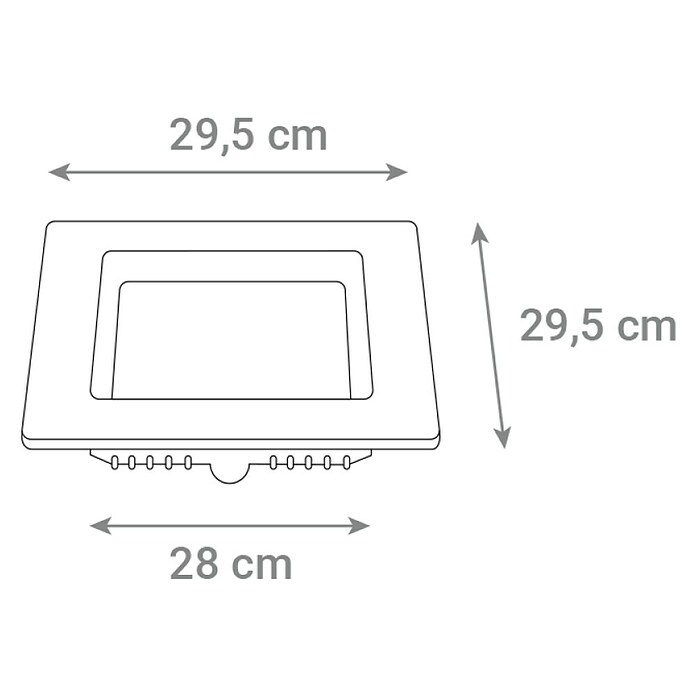 Green Tech LED ugradbena svjetiljka  (24 W, Topla bijela, Bijela, D x Š x V: 295 x 295 x 28 mm) | BAUHAUS