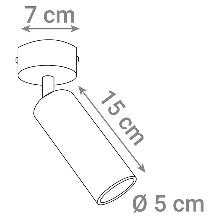 Green Tech Spot svjetiljka  (Ø x V: 55 x 150 mm, 30 W, Bijela) | BAUHAUS