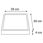 Green Tech LED panel  (24 W, D x Š x V: 280 x 280 x 40 mm, Bijela, Topla bijela) | BAUHAUS