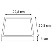 Green Tech LED panel  (18 W, D x Š x V: 208 x 208 x 40 mm, Bijela, Topla bijela) | BAUHAUS