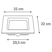 Green Tech LED ugradbena svjetiljka  (18 W, Topla bijela, Bijela, D x Š x V: 220 x 220 x 28 mm) | BAUHAUS
