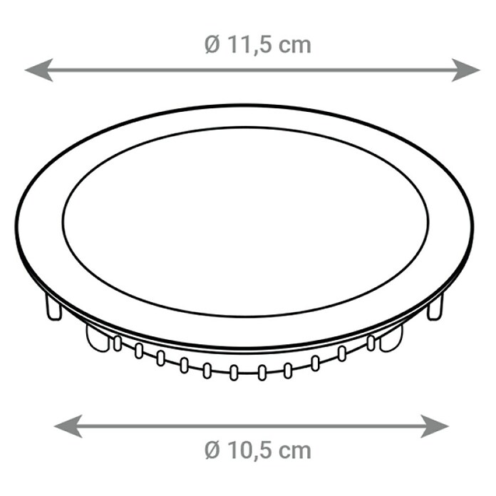 Green Tech LED panel okrugli  (Neutralno bijelo, Promjer: 115 mm, 6 W) | BAUHAUS