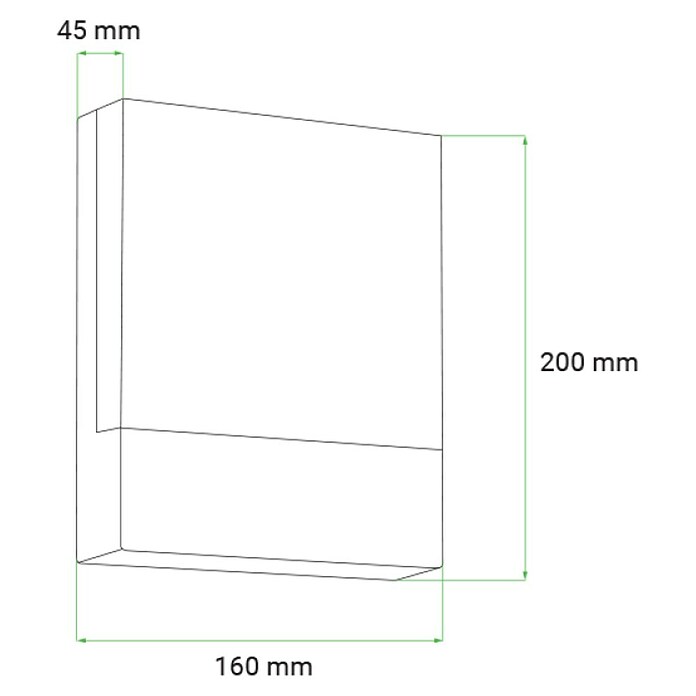 Green Tech LED zunanja stenska svetilka Jupiter  (15 W, 200 x 160 x 45 mm, Temno siva, IP54) | 3078 - Wandleuchte Outdoor | CAJA - Outdoorleuchten Hochvolt | CAJ - Outdoorleuchten | CA - Beleuchtung | C - Elektro | BAUHAUS