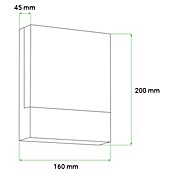 Green Tech LED zunanja stenska svetilka Jupiter  (15 W, 200 x 160 x 45 mm, Temno siva, IP54) | 3078 - Wandleuchte Outdoor | CAJA - Outdoorleuchten Hochvolt | CAJ - Outdoorleuchten | CA - Beleuchtung | C - Elektro | BAUHAUS