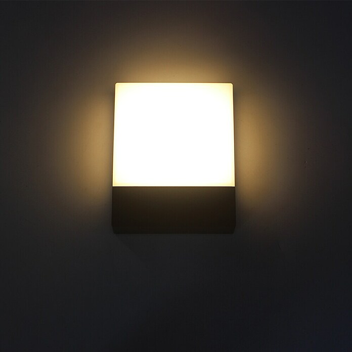 Green Tech LED zunanja stenska svetilka Jupiter  (15 W, 200 x 160 x 45 mm, Temno siva, IP54) | 3078 - Wandleuchte Outdoor | CAJA - Outdoorleuchten Hochvolt | CAJ - Outdoorleuchten | CA - Beleuchtung | C - Elektro | BAUHAUS